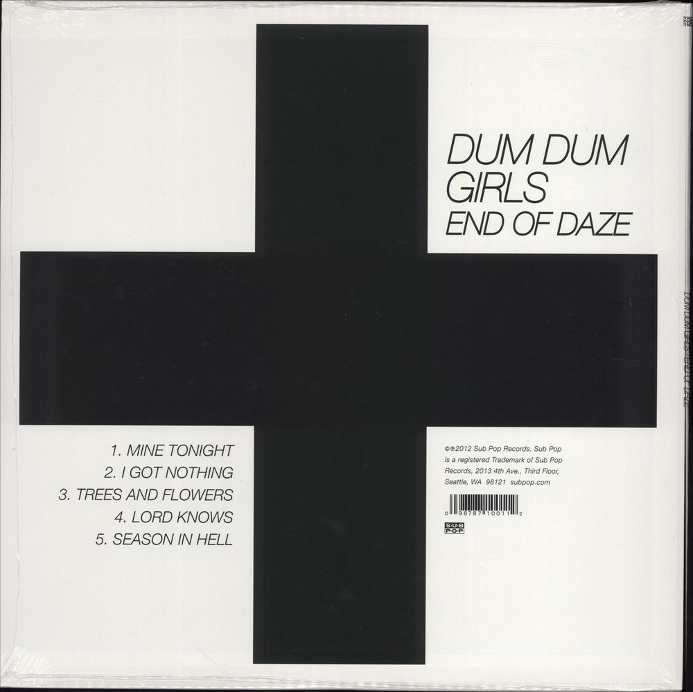 Dum Dum Girls End Of Daze - Loser Edition - Sealed US 12" vinyl single (12 inch record / Maxi-single) 098787100112