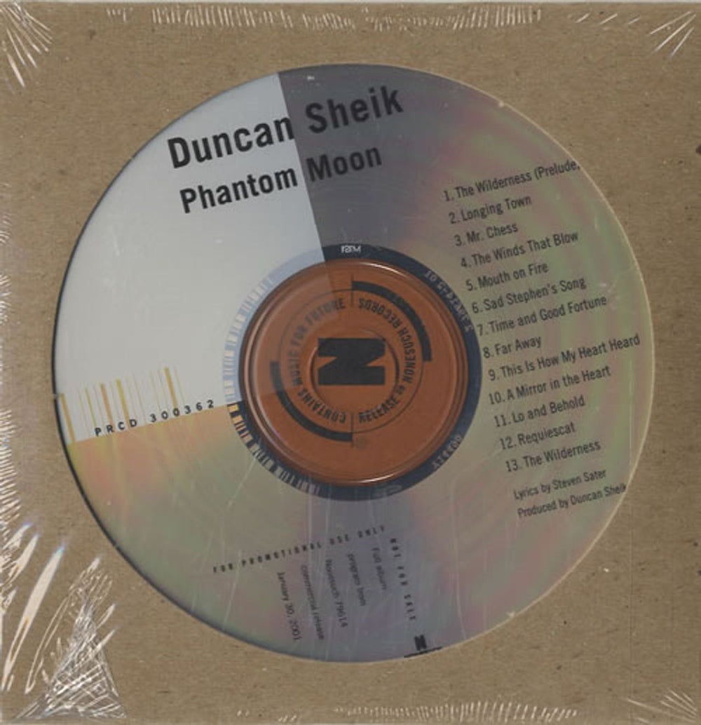 Duncan Sheik Phantom Moon - Sealed UK Promo CD album (CDLP) PRCD300362