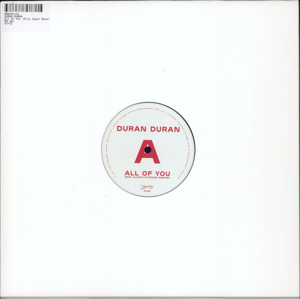 Duran Duran All Of You - Erol Alkan's Extended Rework UK 12" vinyl single (12 inch record / Maxi-single) PH120