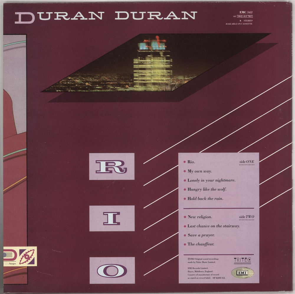 Duran Duran Rio - 1st UK vinyl LP album (LP record) DDNLPRI73537