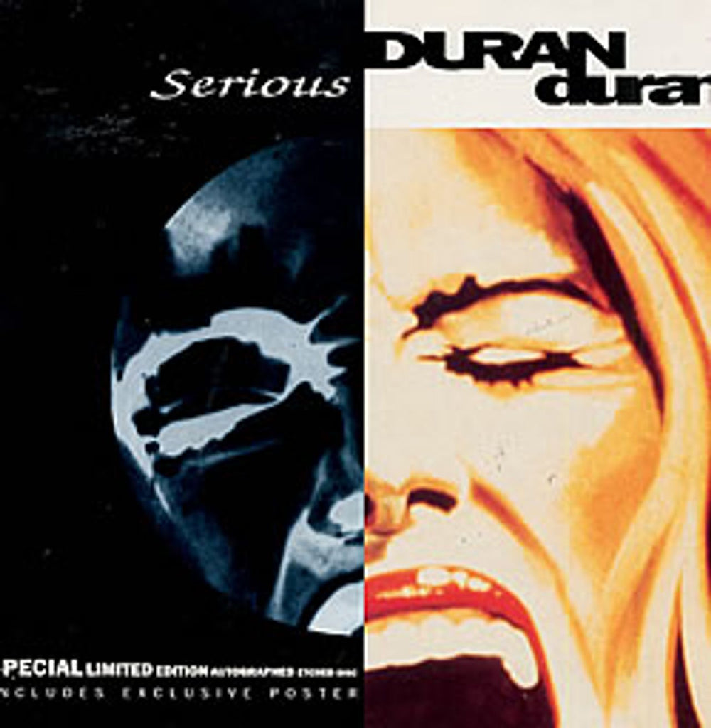 Duran Duran Serious - Laser Etched + Poster UK 12" vinyl single (12 inch record / Maxi-single) 12DDS15