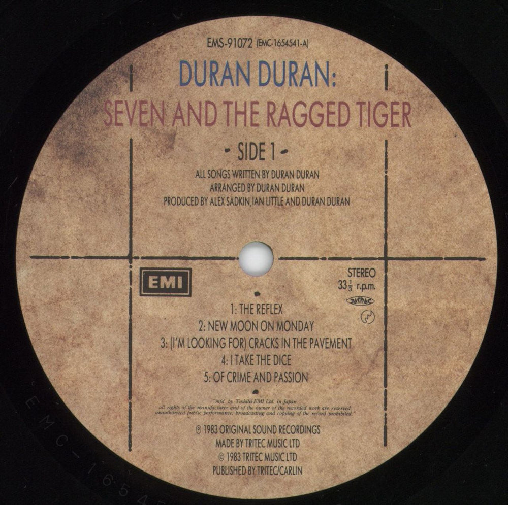 Duran Duran Seven And The Ragged Tiger + Obi, Poster & Laminate Japanese vinyl LP album (LP record) DDNLPSE798880