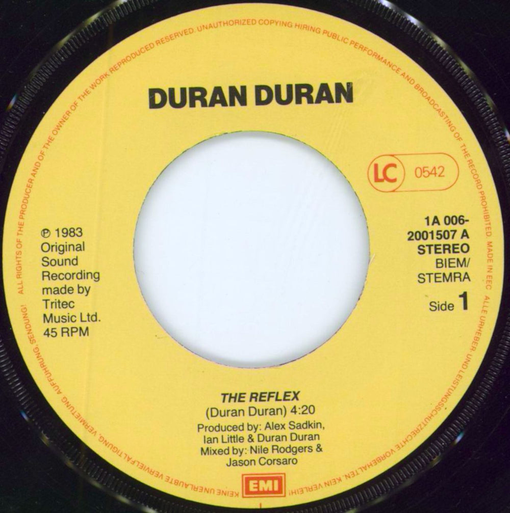 Duran Duran The Reflex Dutch 7" vinyl single (7 inch record / 45) DDN07TH798510