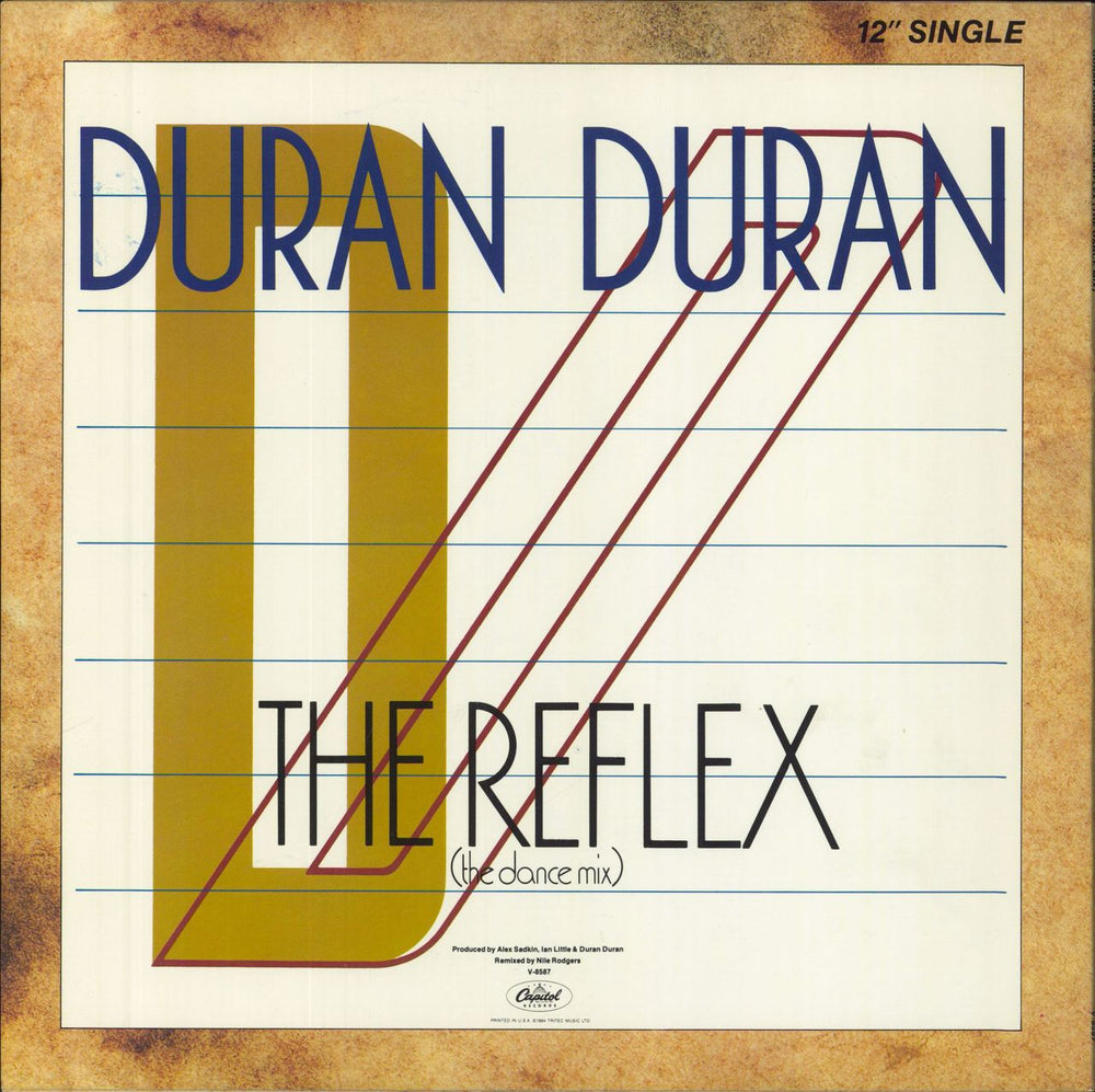 Duran Duran The Reflex - Gold Promo Stamp US 12" vinyl single (12 inch record / Maxi-single)