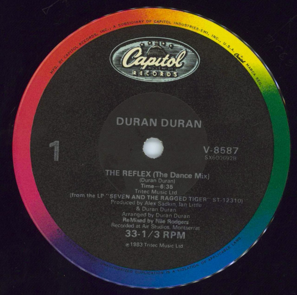 Duran Duran The Reflex - Gold Promo Stamp US 12" vinyl single (12 inch record / Maxi-single) DDN12TH691891