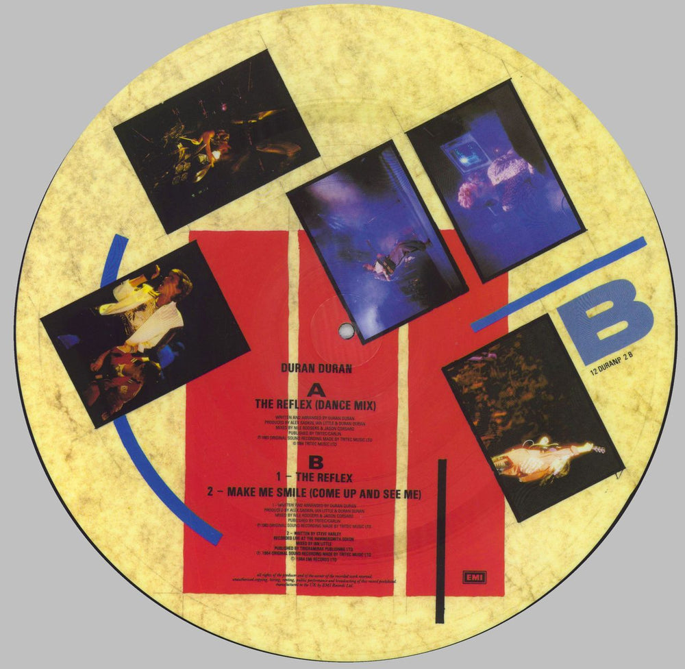 Duran Duran The Reflex UK 12" vinyl picture disc (12 inch picture record)