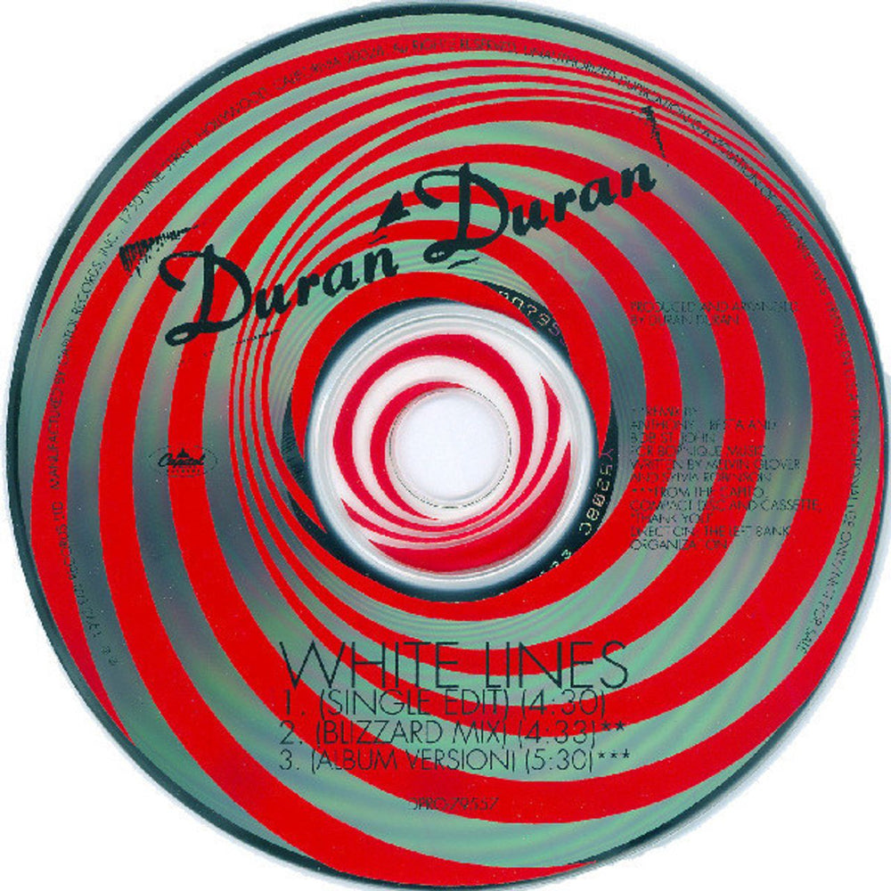 Duran Duran White Lines - 3-track US Promo CD single (CD5 / 5") DPRO-79557