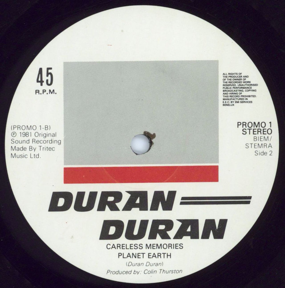 Duran Duran With Compliments Dutch Promo 12" vinyl single (12 inch record / Maxi-single)