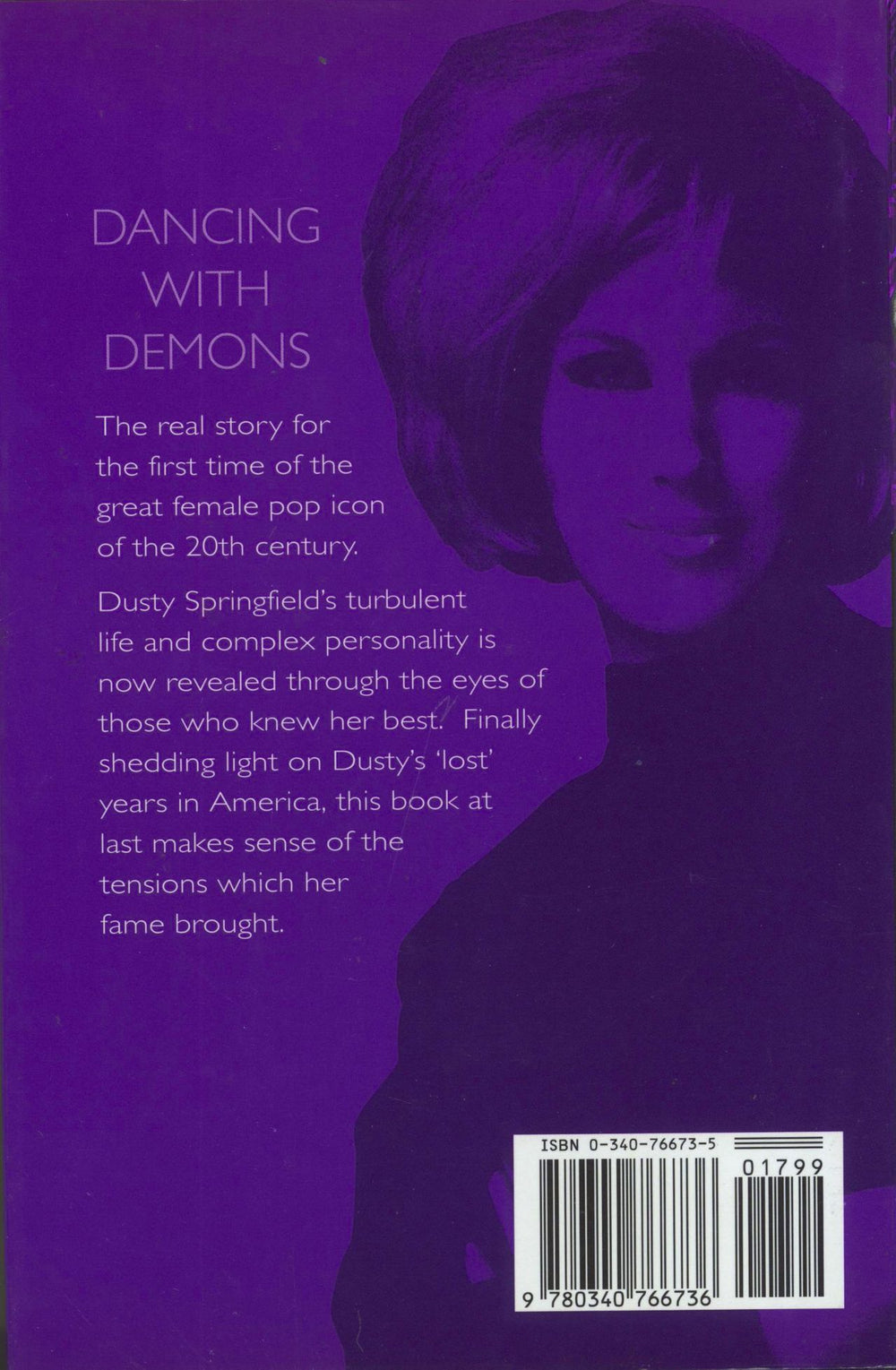 Dusty Springfield Dancing With Demons - Hardcover UK book 9780340766736