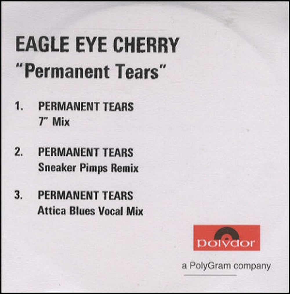 Eagle Eye Cherry Permanent Tears UK Promo CD-R acetate CD ACETATE