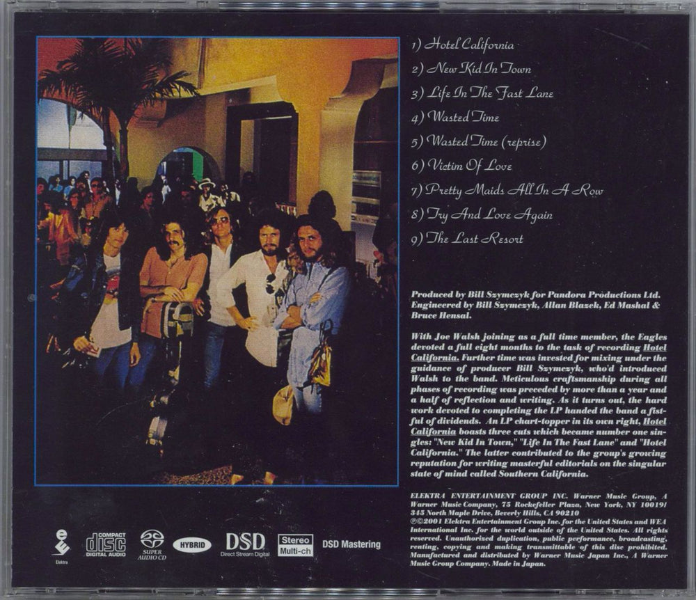 Eagles Hotel California Japanese super audio CD SACD 4943674108961