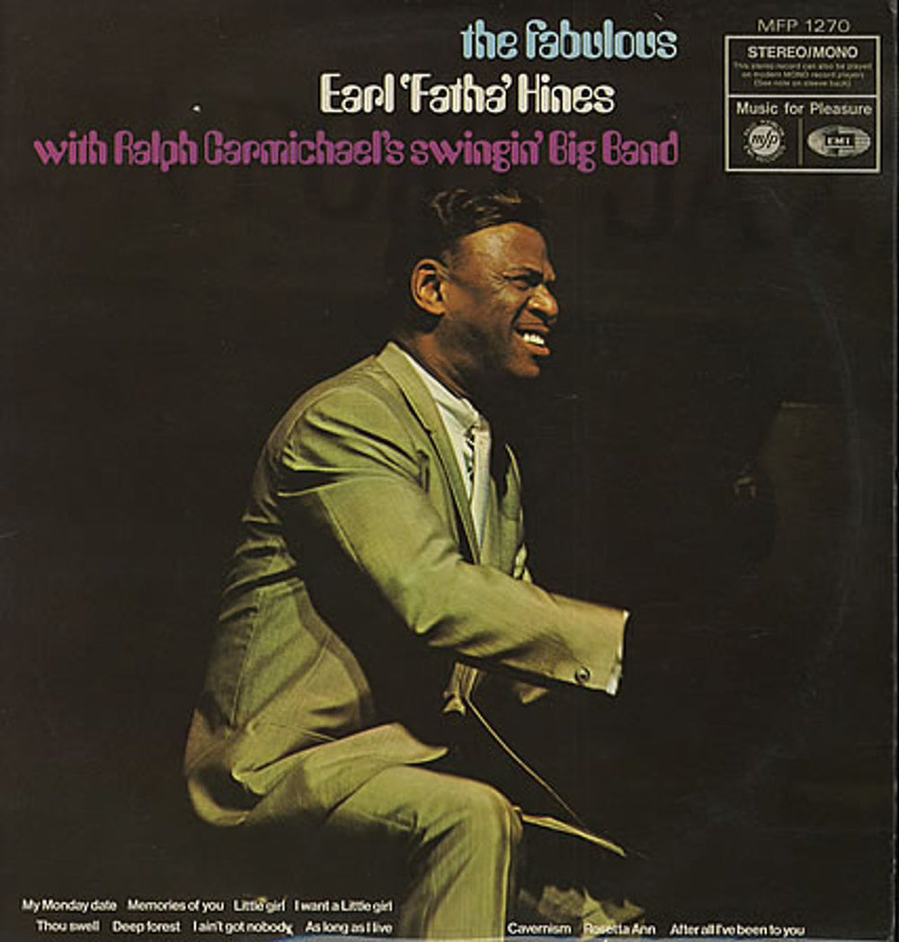 Earl Hines The Fabulous Earl 'Fatha' Hines UK vinyl LP album (LP record) MFP1270