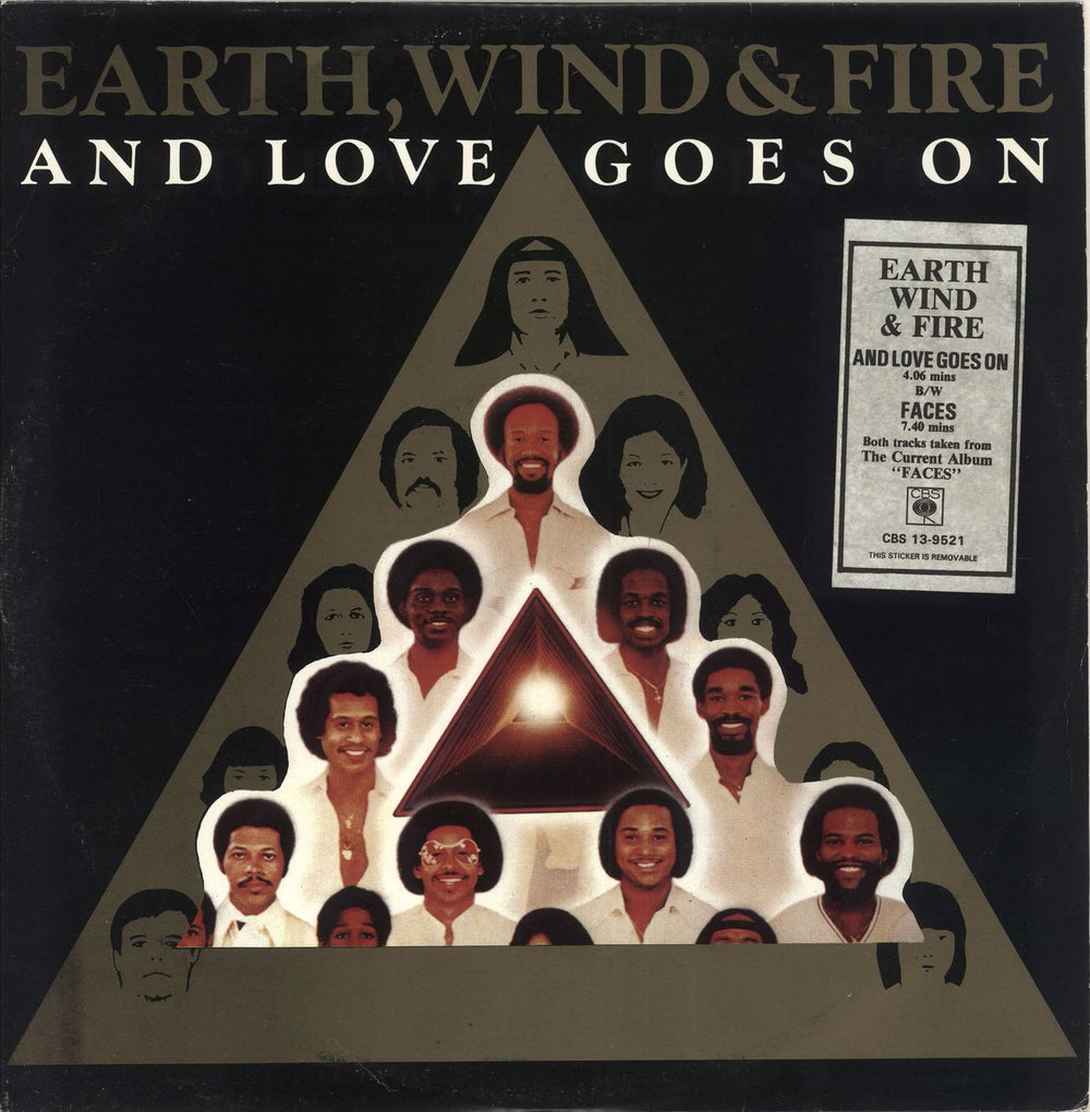 Earth Wind & Fire And Love Goes On UK 12" vinyl single (12 inch record / Maxi-single) CBS13-9521