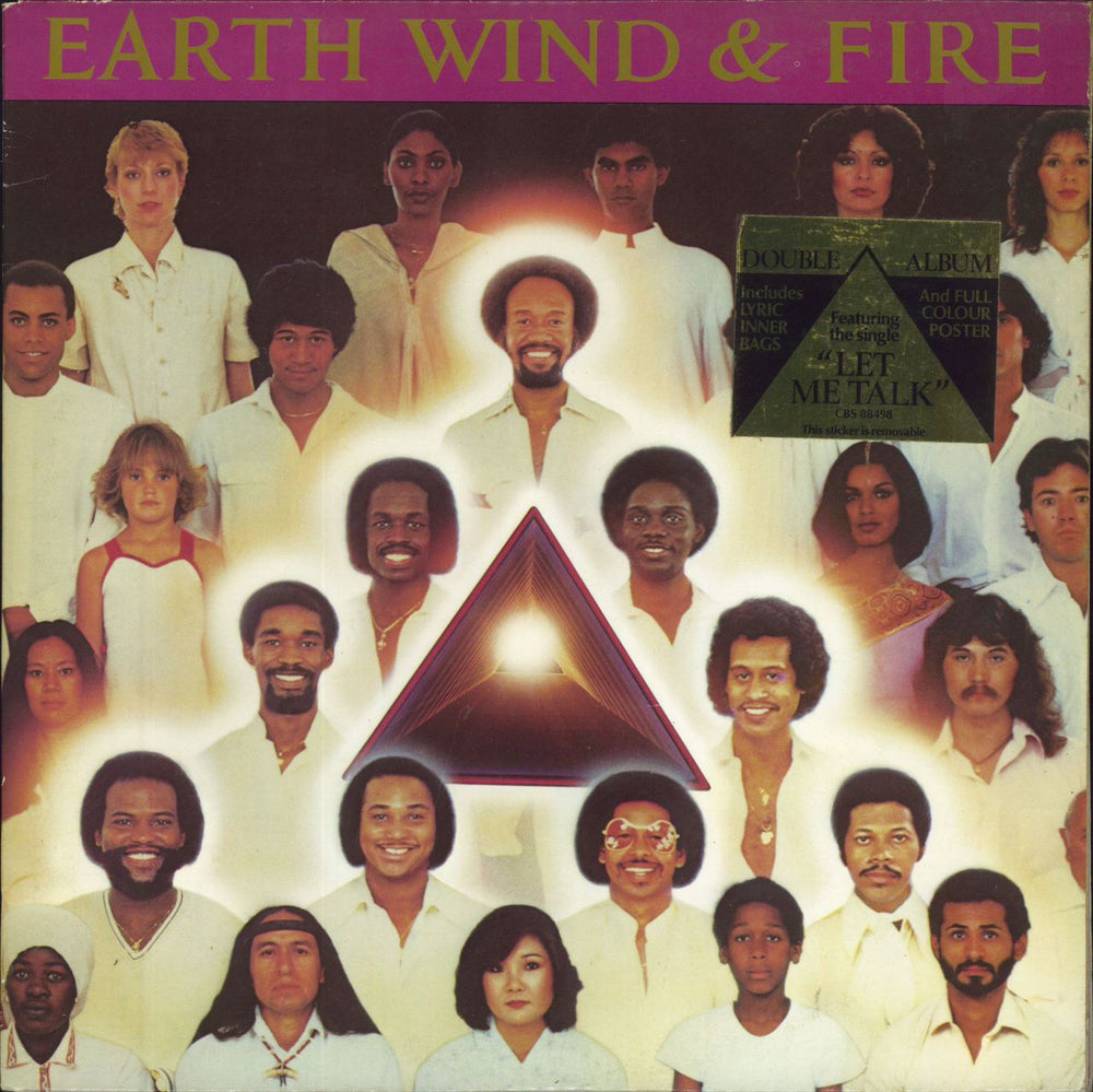 Earth Wind & Fire Faces + Poster + Hype-Sticker UK 2-LP vinyl record set (Double LP Album) CBS88498