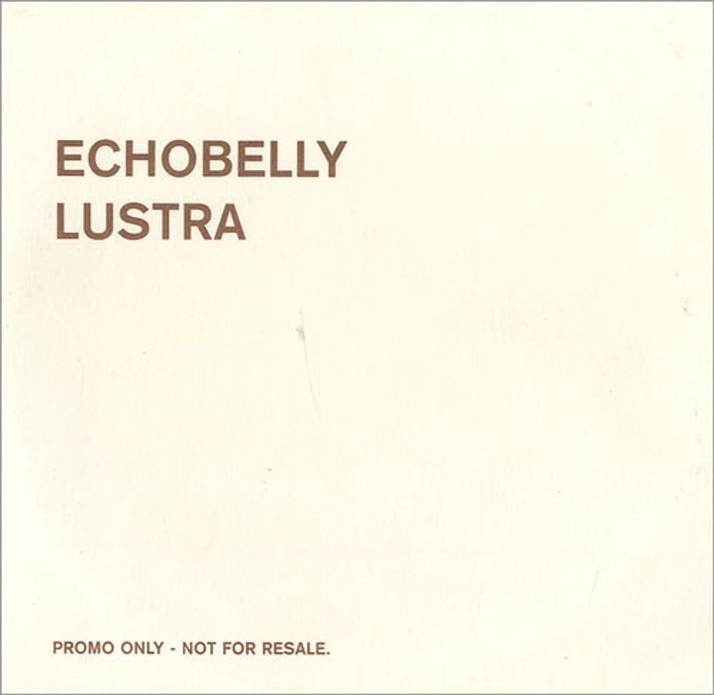 Echobelly Lustra UK Promo CD album (CDLP) ECHOPR1