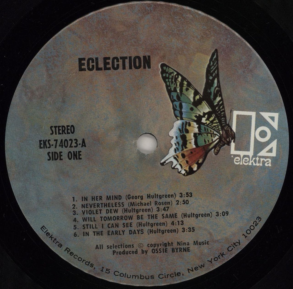 Eclection Eclection US vinyl LP album (LP record)