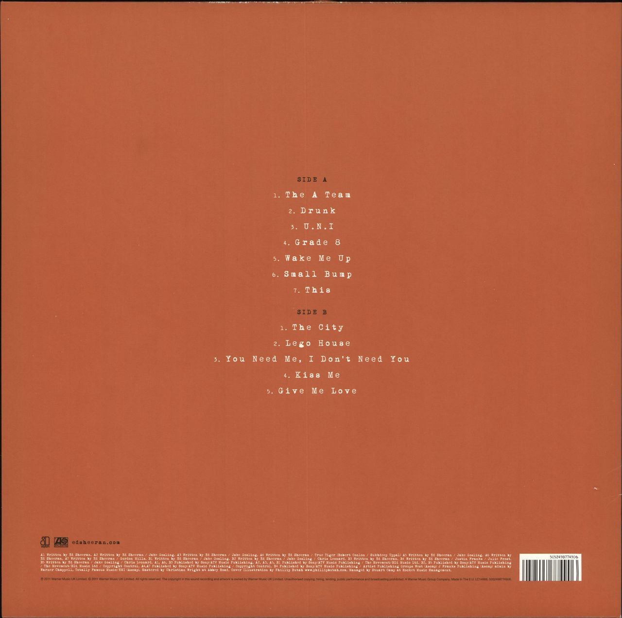 Ed Sheeran + (Plus) - Orange Vinyl UK Vinyl LP — RareVinyl.com