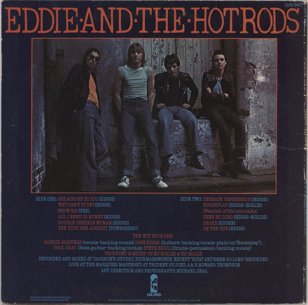 Eddie And The Hot Rods Teenage Depression - EX + Poster UK vinyl LP album (LP record)