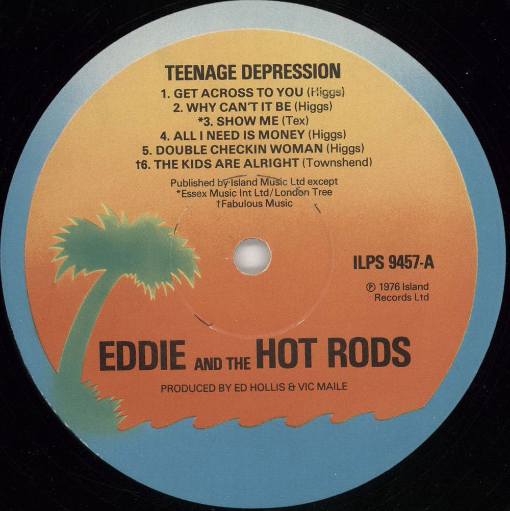 Eddie And The Hot Rods Teenage Depression - EX + Poster UK vinyl LP album (LP record) EHOLPTE766809