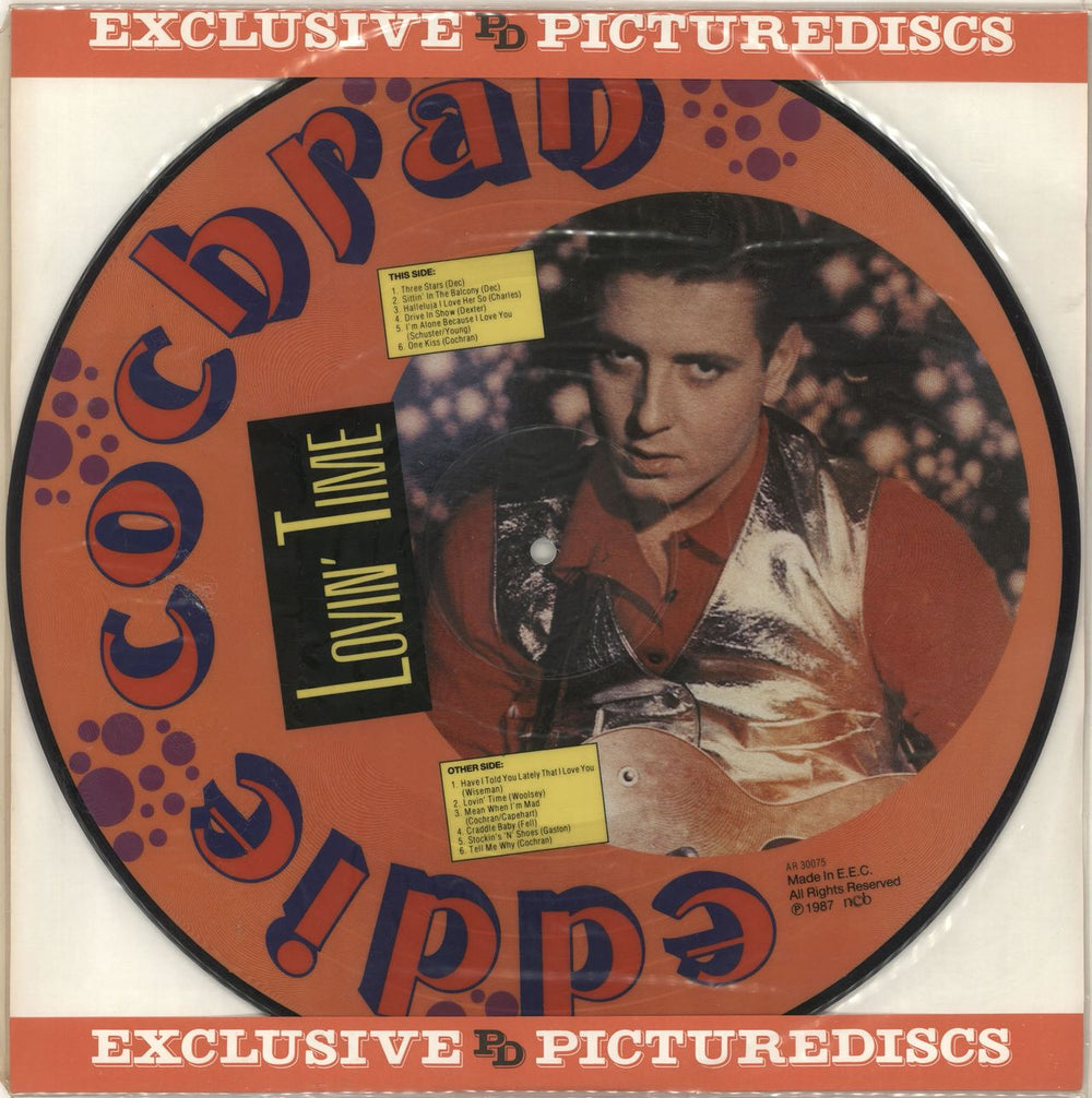 Eddie Cochran Lovin' Time Danish picture disc LP (vinyl picture disc album) AR-30075