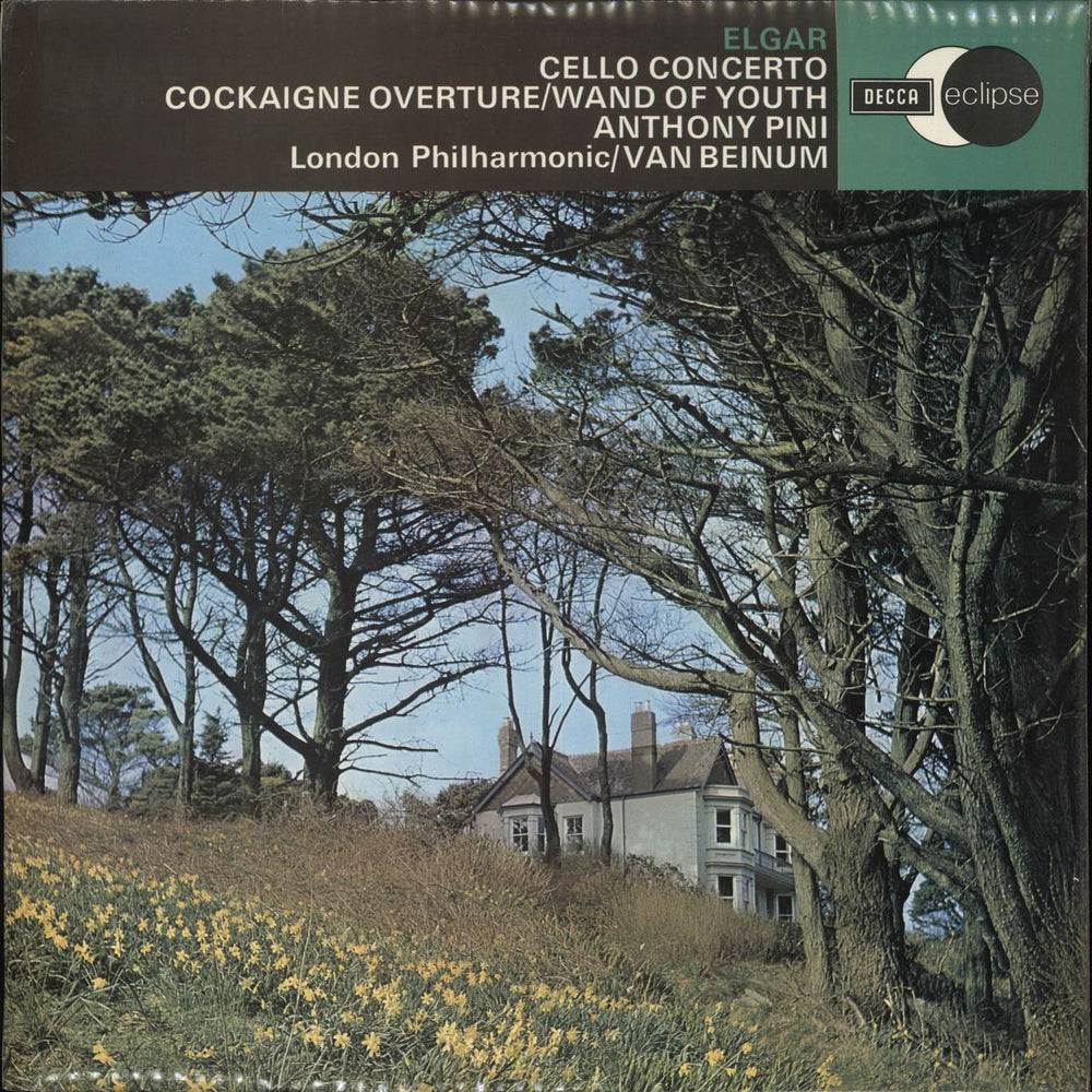 Edward Elgar Cello Concerto / Cockaigne Overture / Wand Of Youth UK vinyl LP album (LP record) ECS564