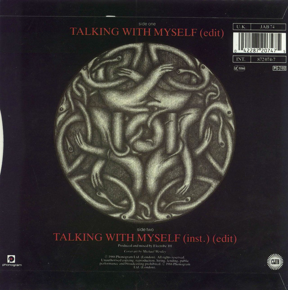 Electribe 101 Talking With Myself - Solid + Card Sleeve UK 7" vinyl single (7 inch record / 45) 042287207475