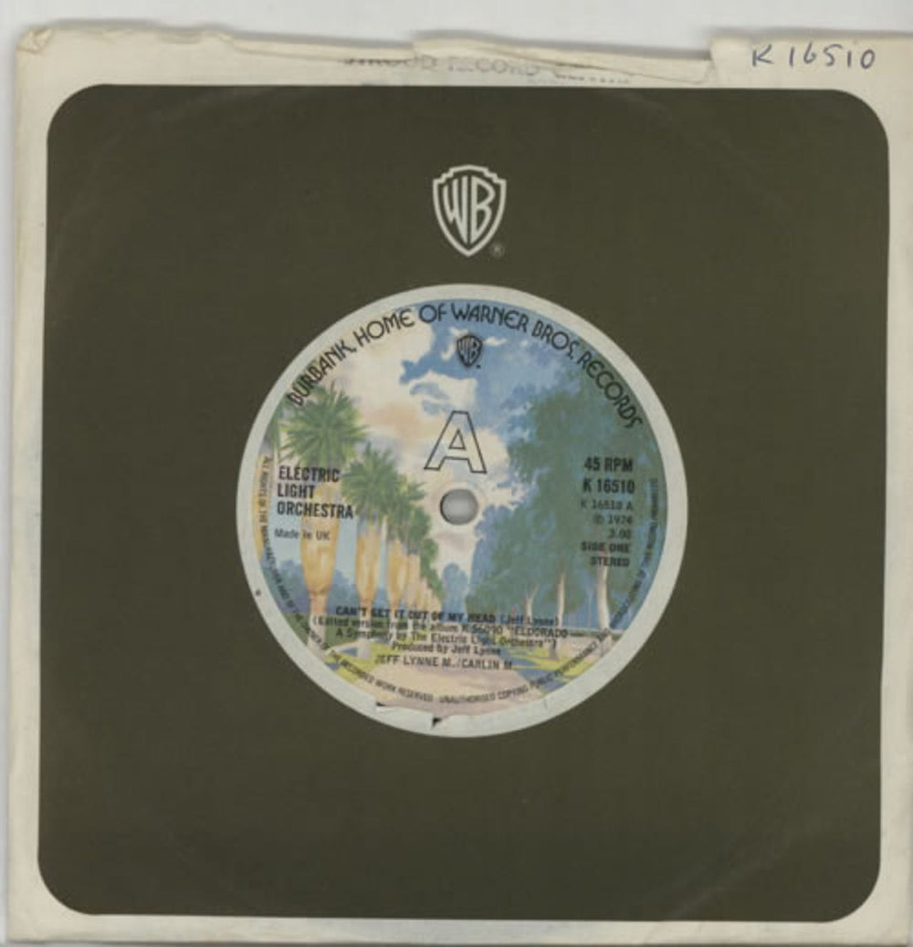 Electric Light Orchestra Can't Get It Out Of My Head UK 7" vinyl single (7 inch record / 45) K16510