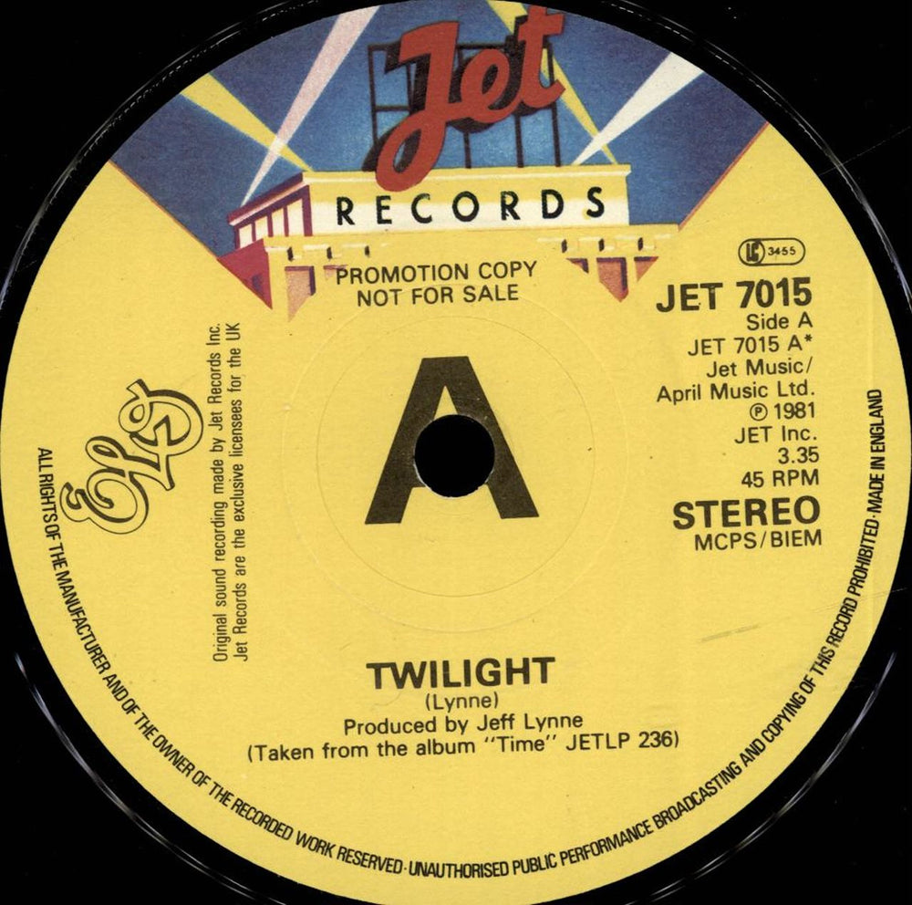 Electric Light Orchestra Twilight - A Label UK Promo 7" vinyl single (7 inch record / 45) ELO07TW174795