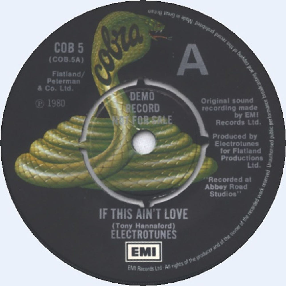 Electrotunes If This Ain't Love UK Promo 7" vinyl single (7 inch record / 45) EQF07IF562573