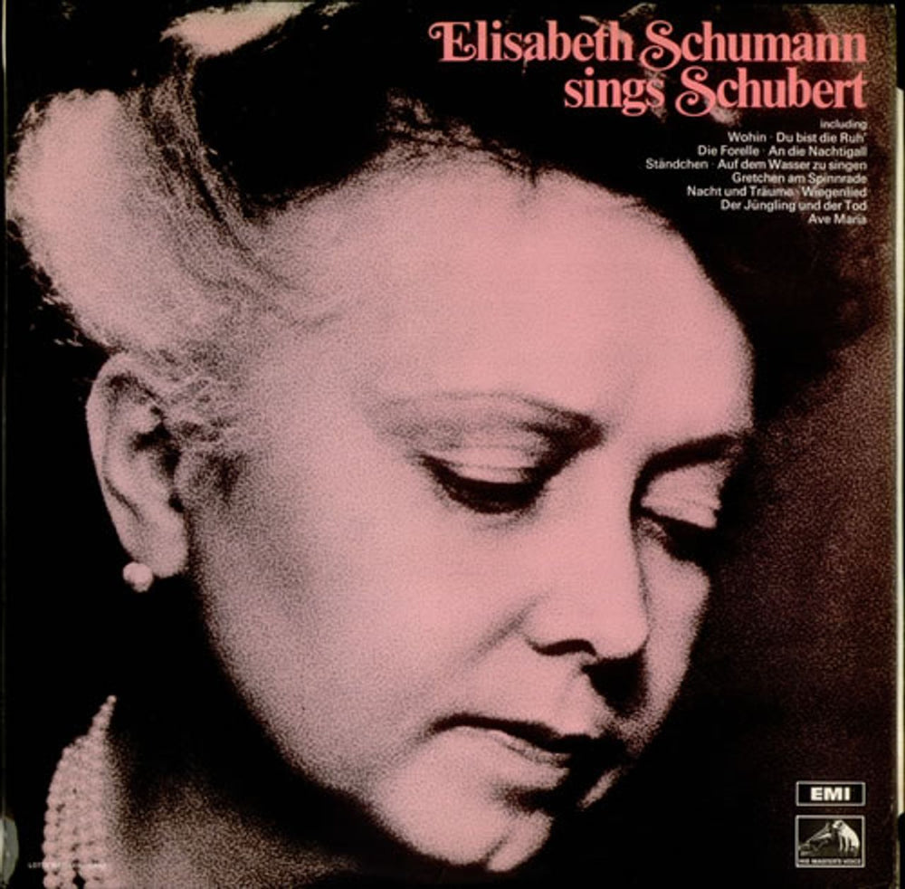 Elisabeth Schumann Elisabeth Schumann sings Schubert UK vinyl LP album (LP record) HQM1240