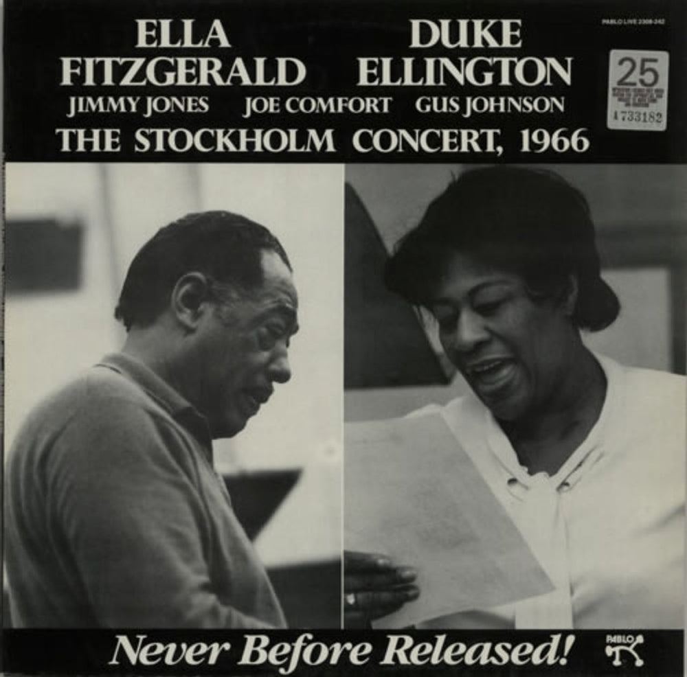 Ella Fitzgerald & Duke Ellington The Stockholm Concert, 1966 German vinyl LP album (LP record) 2308-242