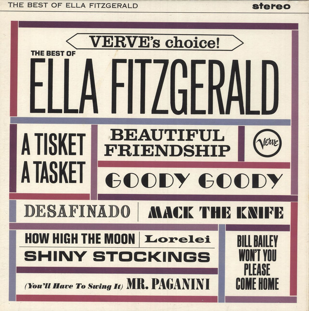 Ella Fitzgerald The Best Of Ella Fitzgerald UK vinyl LP album (LP record) VLP9091