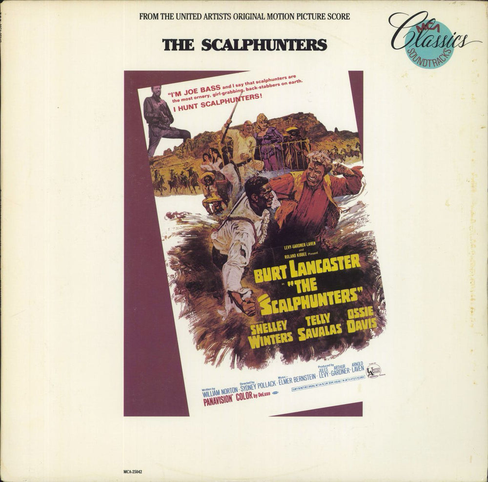 Elmer Bernstein The Scalphunters Soundtrack US vinyl LP album (LP record) MCA-25042