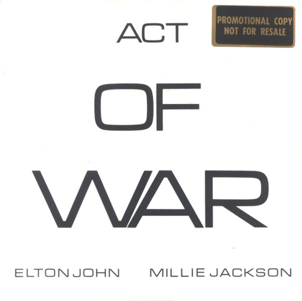 Elton John Act Of War UK Promo acetate EJS8