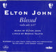 Elton John Blessed - Blue Sleeve UK Promo CD single (CD5 / 5") EJDJ-39