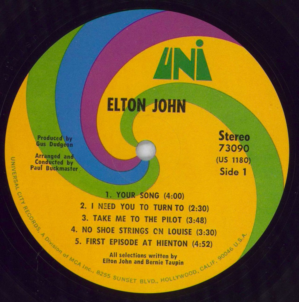 Elton John Elton John US vinyl LP album (LP record) JOHLPEL826264