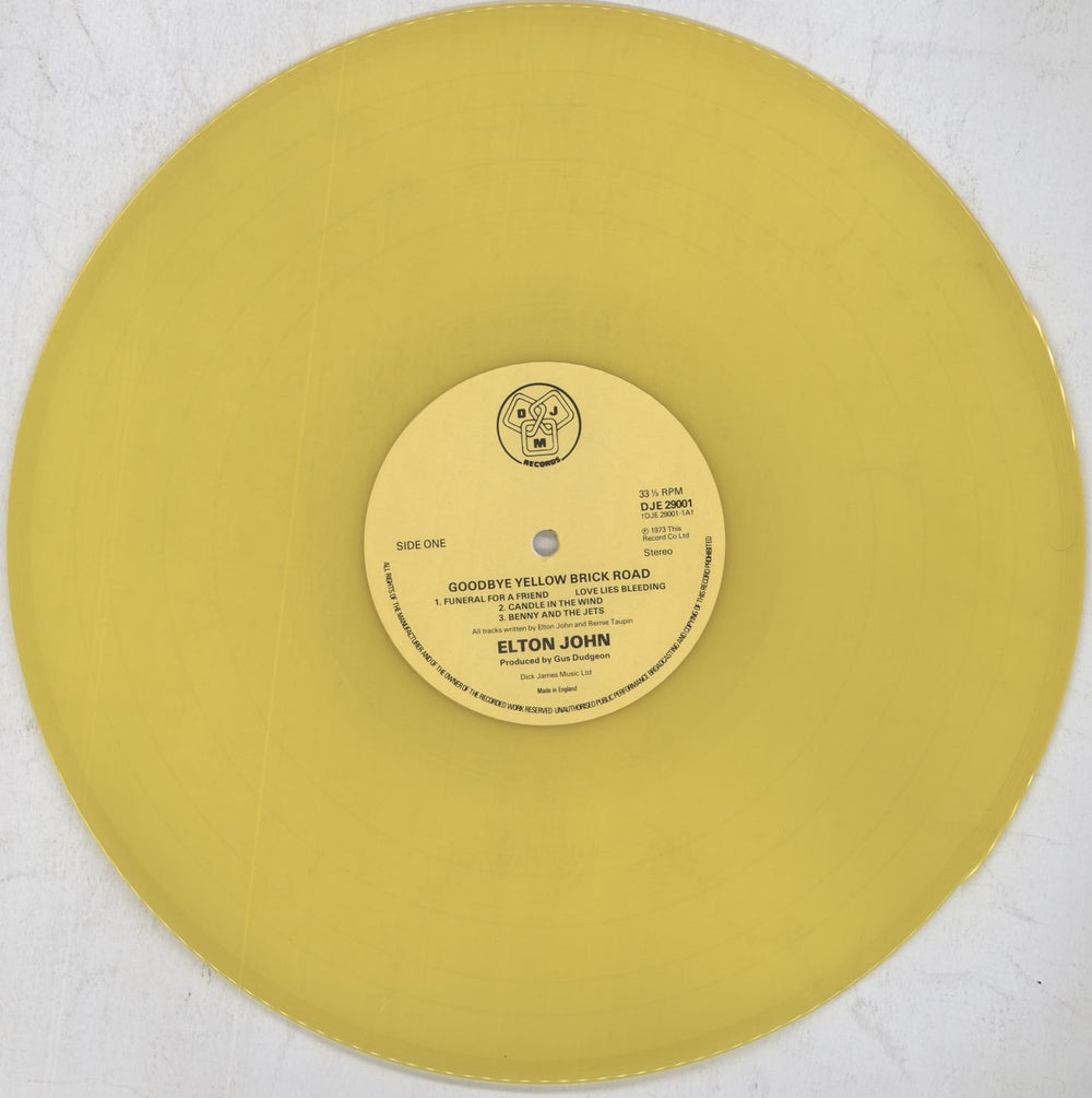 Elton John Goodbye Yellow Brick Road - 1st - Yellow + Sticker UK 2 