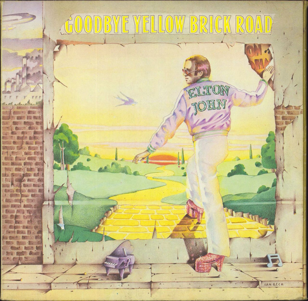 Elton John Goodbye Yellow Brick Road - Purple & Red Vinyl UK 2-LP vinyl record set (Double LP Album) DJLPD1001