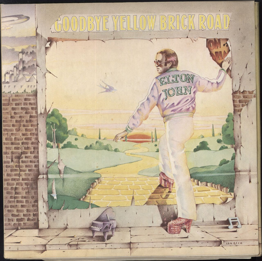 Elton John Goodbye Yellow Brick Road - VG UK 2-LP vinyl record set (Double LP Album) DJE29001