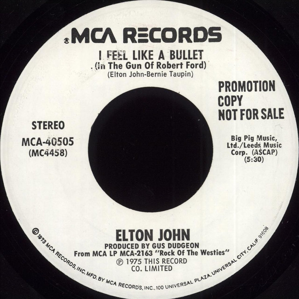 Elton John Grow Some Funk Of Your Own US Promo 7" vinyl single (7 inch record / 45) JOH07GR151437