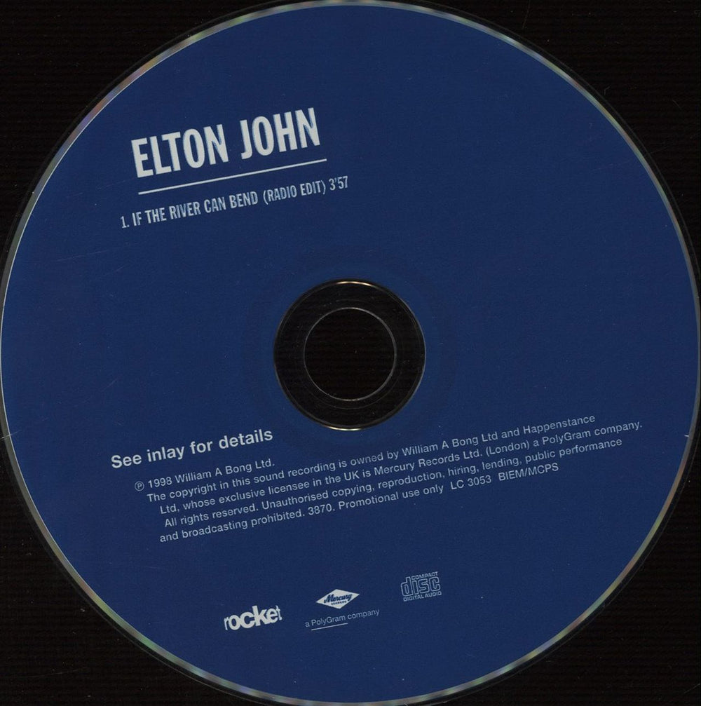 Elton John If The River Can Bend French Promo CD single (CD5 / 5") JOHC5IF116952