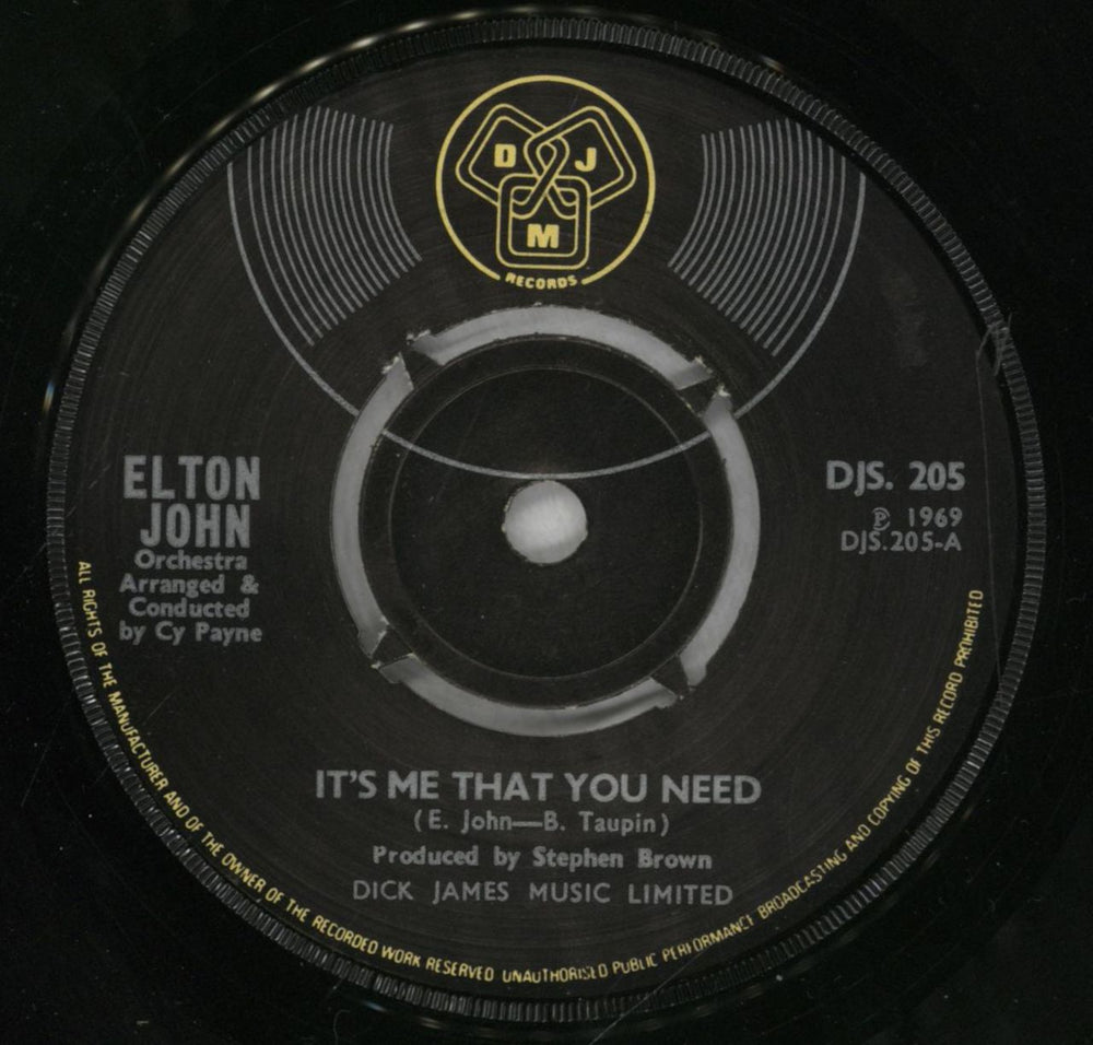 Elton John It's Me That You Need - P/s - EX UK 7" vinyl single (7 inch record / 45) JOH07IT825231