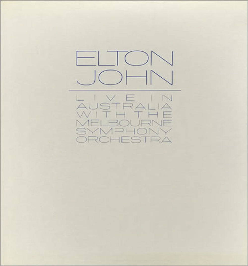 Elton John Live In Australia UK Vinyl Box Set EJBXL1