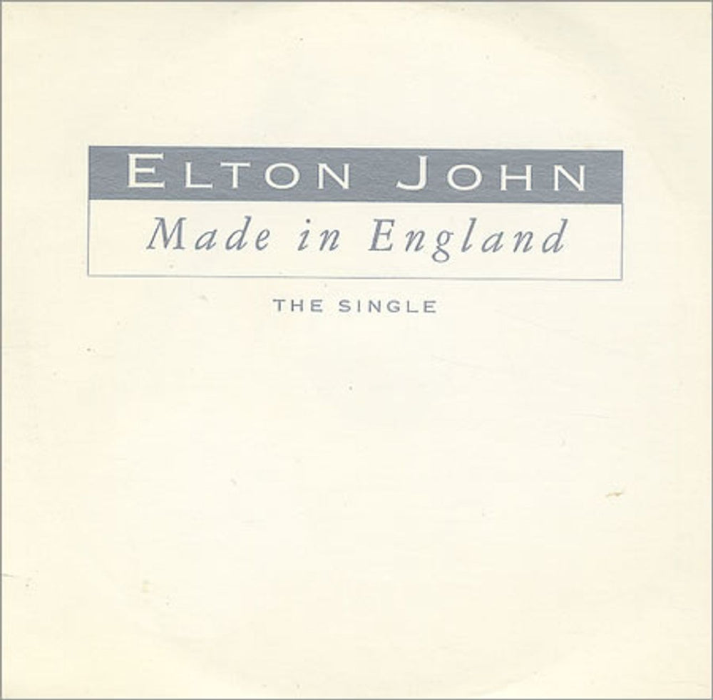 Elton John Made In England UK Promo CD single (CD5 / 5") EJDJ37