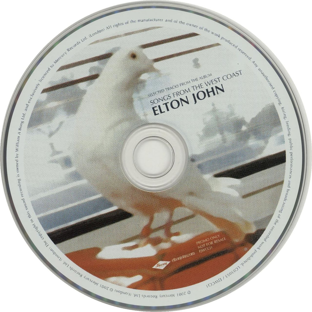 Elton John Songs From The West Coast US Promo CD single (CD5 / 5") JOHC5SO201499