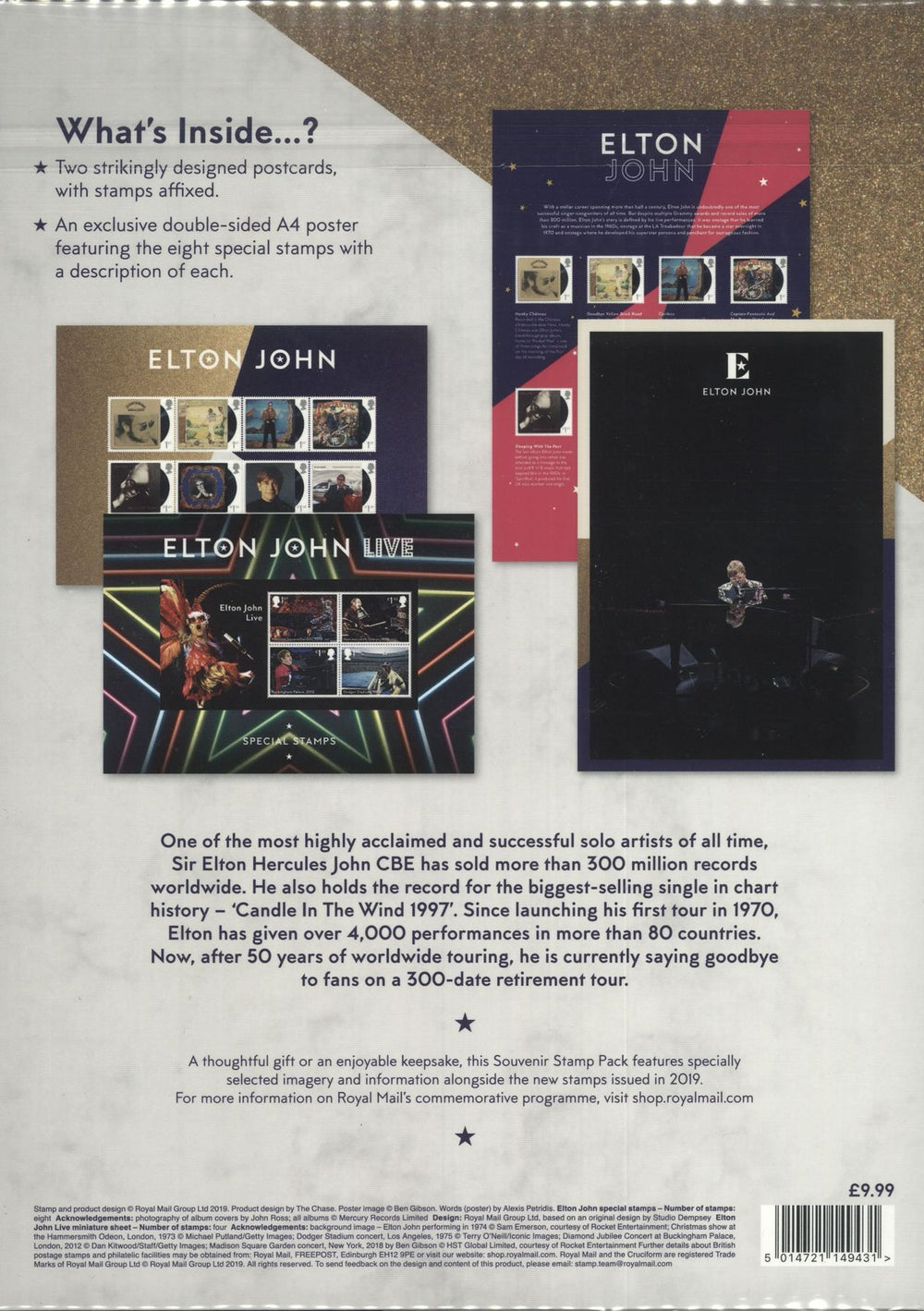 Elton John Souvenir Stamp Pack UK memorabilia 5014721149431