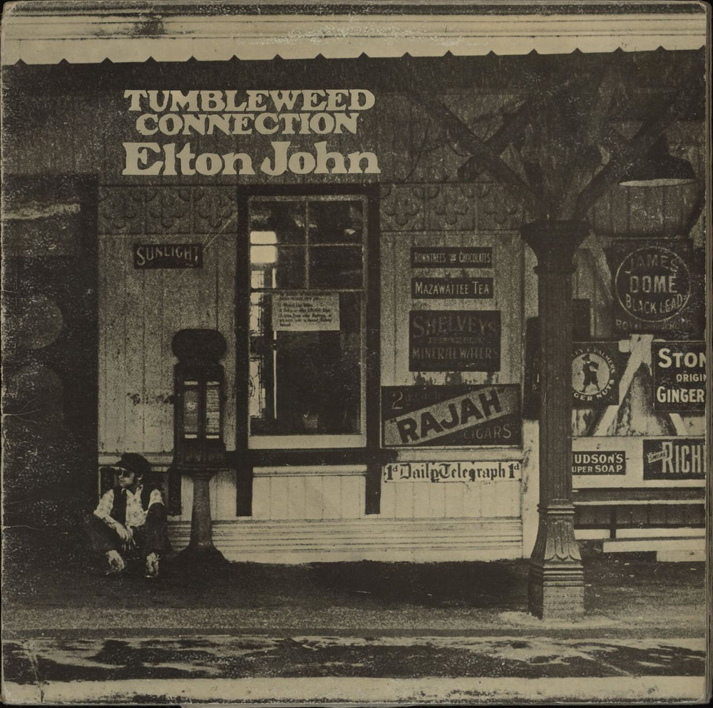 Elton John Tumbleweed Connection - Red Flecked Vinyl - VG UK vinyl LP album (LP record) DJLPS410