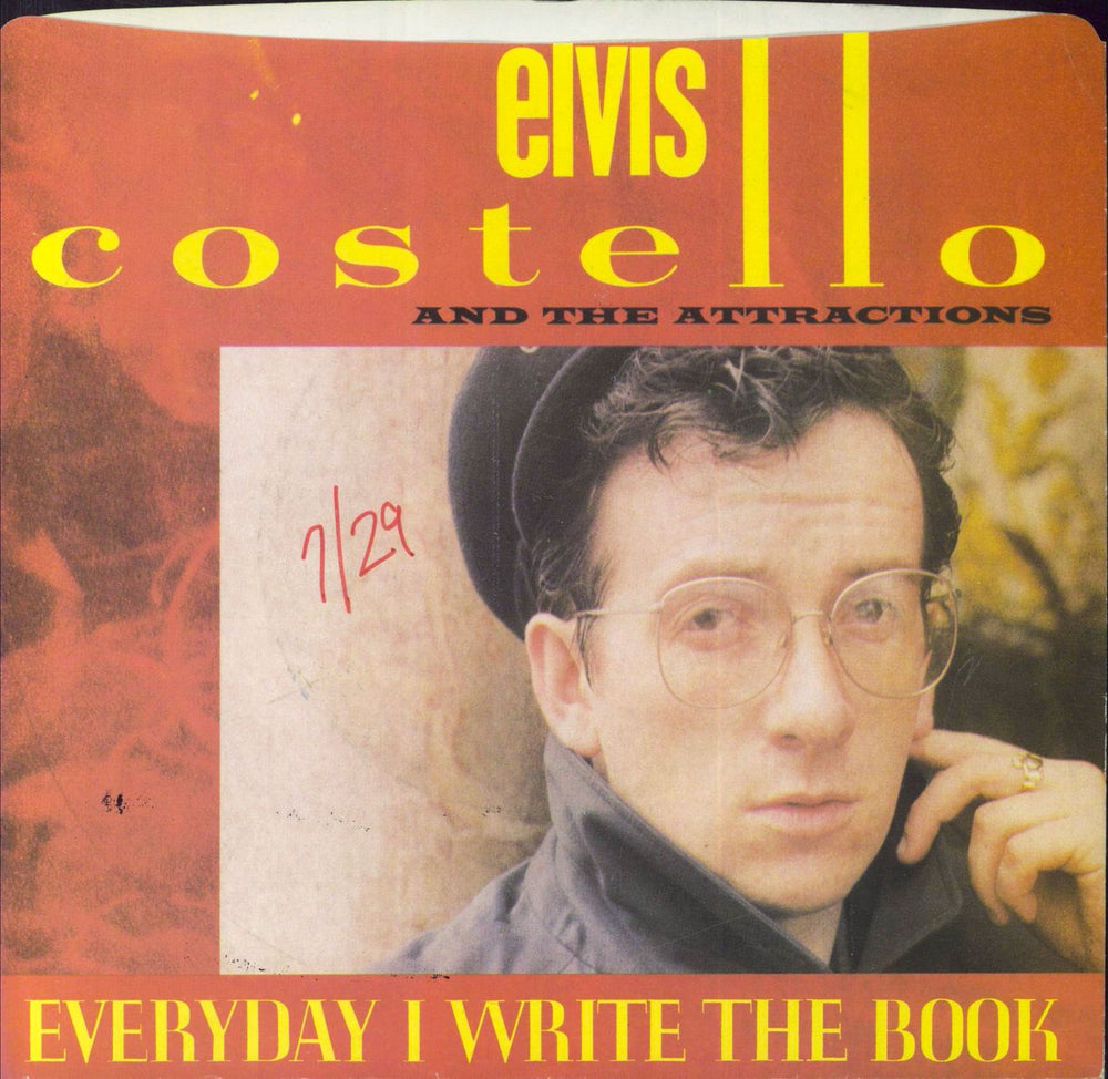 Elvis Costello Everyday I Write The Book US Promo 7" vinyl single (7 inch record / 45) 38-04045