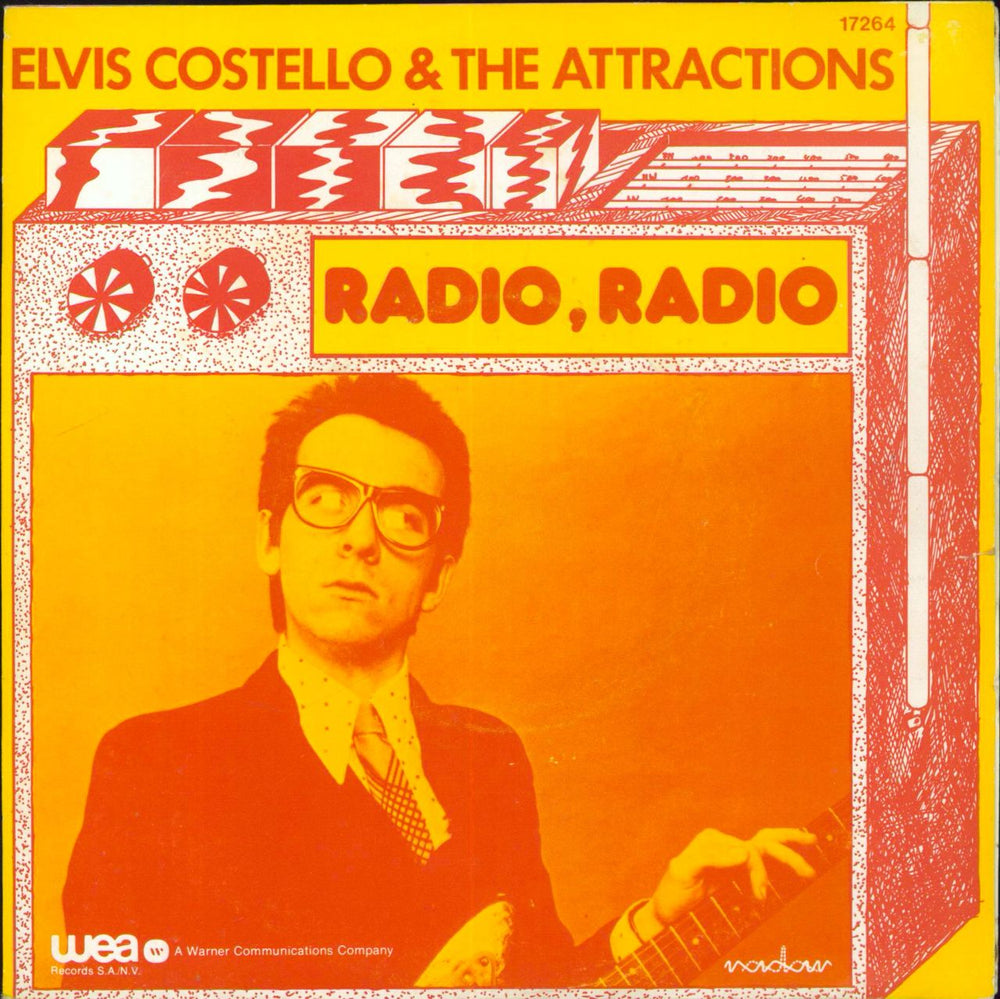 Elvis Costello Radio Radio Belgian 7" vinyl single (7 inch record / 45) 17264