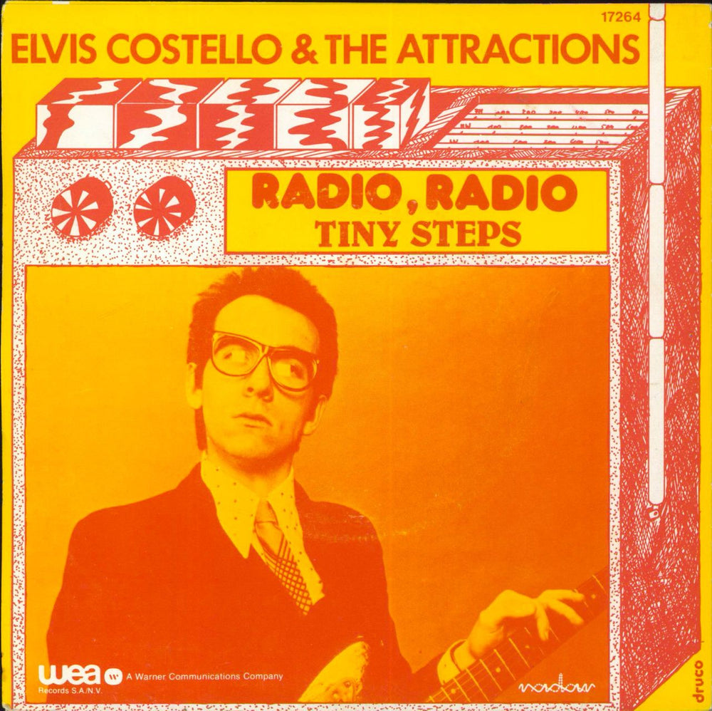 Elvis Costello Radio Radio Belgian 7" vinyl single (7 inch record / 45)